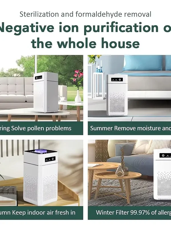 AliExpress - Purificateur d'air, purificateur d'air générateur d'ions négatifs d'odeur de fumée pour filtre HEPA H11 domestique, purificateur d'air 