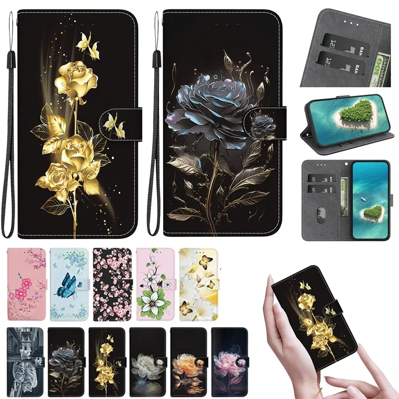 AliExpress - Stand Flip Wallet Case für Xiaomi Redmi Note 13R 13 12 14 PRO PLUS 5G 4G 12S 12 Turbo 12-Gang Flip Painted Pattern Wallet Case