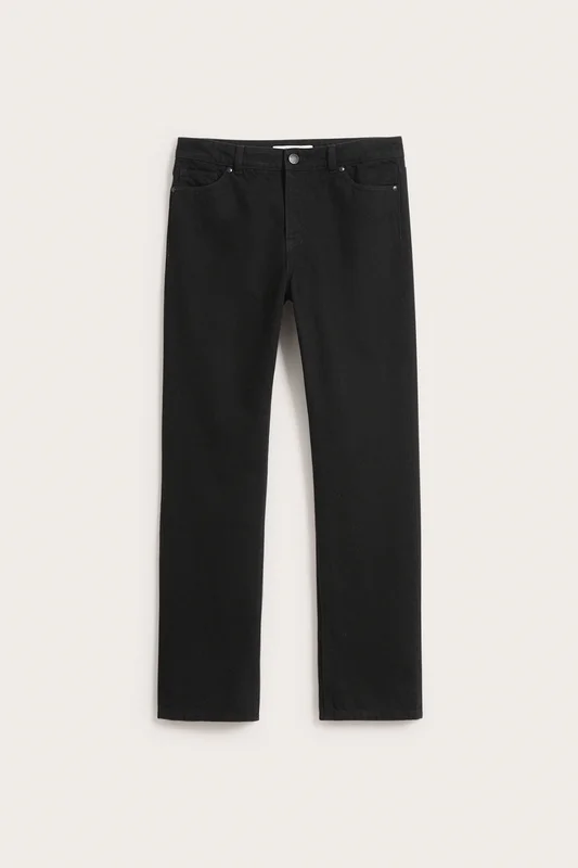 Kappahl | Straight jeans high waist Svart denim 34 | Dam