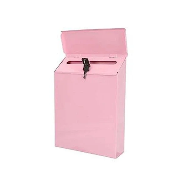 Seinään kiinnitettävä lukittava postilaatikko, seinään kiinnitettävä postilaatikko, maalaistyylinen postilaatikko avaimella, sopii H Rosaan