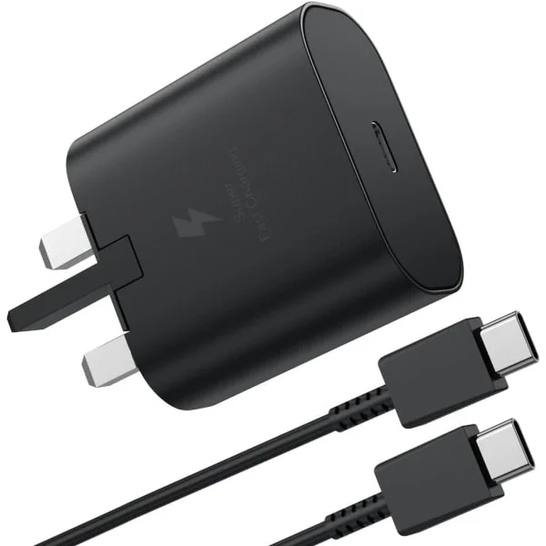45W Hurtiglader for Samsung, USB C Mobillader Vegglader UK og Type C Ladekabel Galaxy S22, S22+, S22 Ultra, S21, S21+, S20+ -KK
