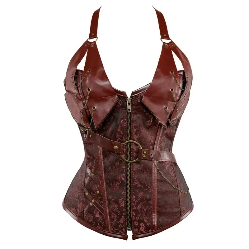 AliExpress - Sapubonva steampunk vêtements femmes grande taille corset burlesque clubwear acier désossé corset surbuste noir marron corset gothique 