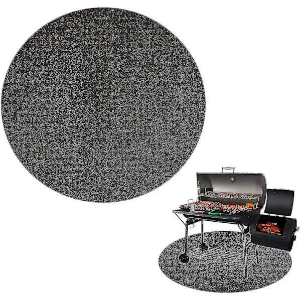 Round Fire Pit Mat for Deck, BBQ Grill Splatter Mat, Fireproof Mat Heat