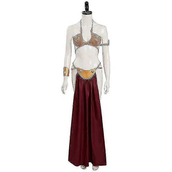 Star Wars Leia Slave Costume Kvinner Sexy Gull Bikini Sett Halloween Party Cosplay CJY kvinne