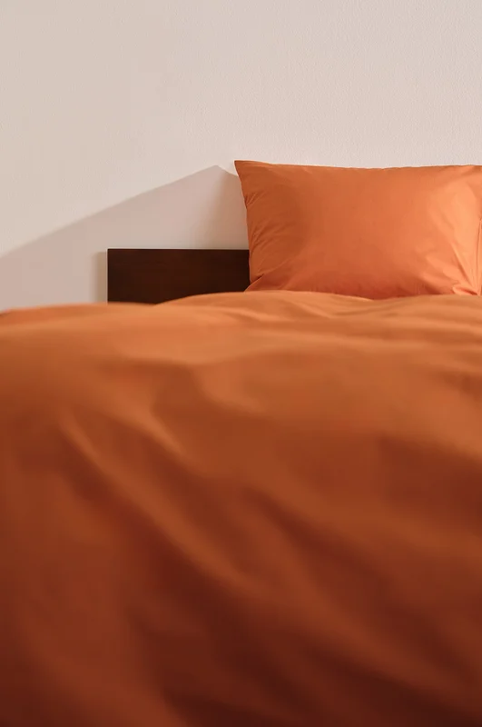 Jotex - Percale Påslakanset Enkelsäng - Ekologisk Bränd okra ZACK - Köp Enkelsäng hos Jotex