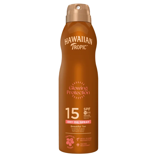 Hawaiian Tropic Glowing Protection Oil C-Spray SPF15 Solskydd & solvård Dam 177 ML