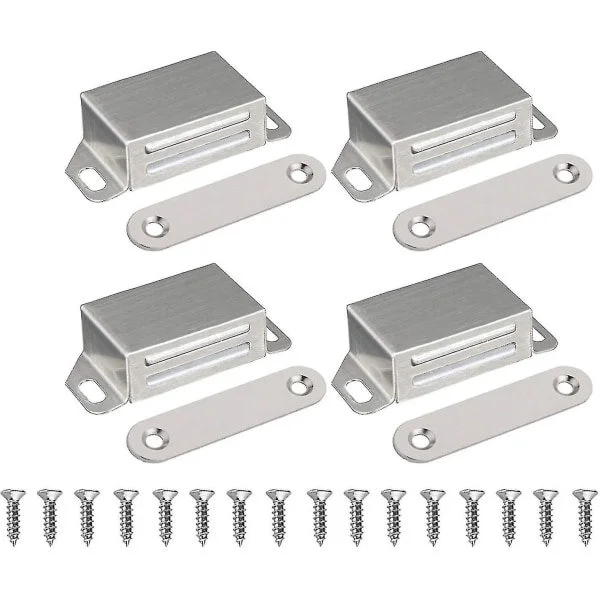 Magnetic Door Catch - Magnetic Lock Door Magnets Door Closer Door Magnet Furniture Magnet, Stainless Steel 10 Kg Strong Cabinet Magnet