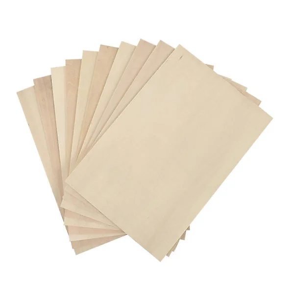 10 st Lindfanér Plywood DIY Pyrografi Material Obehandlat Trä Stycke Hantverk