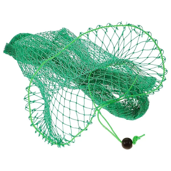 Bärbar Nylon Fiske Nät Dykning Fiske Nät Väska Dragkedja Fiske Fångst Nät Fiskeutrustning