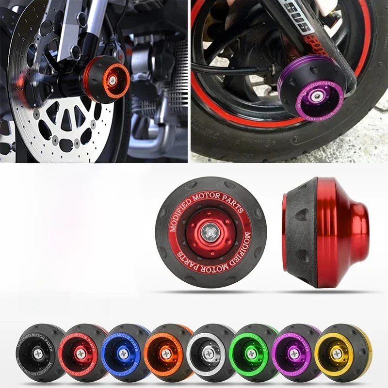 AliExpress - 2/4Pcs Universal Motorrad Rad Schutz Crash Pad Motorrad Crash Protektoren Legierung Motocross Fallende Gabel Slider Tassen