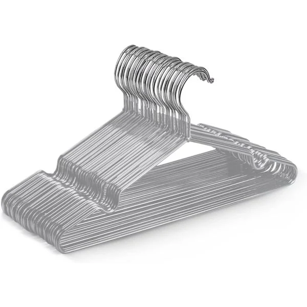 Premium Rubber Coated Metal Hangers (Grey) - 20-pack, Space-saving, Organization, Storage, Heavy Duty Hangers for Wardrobe, Walk-in Closet, Dressing 