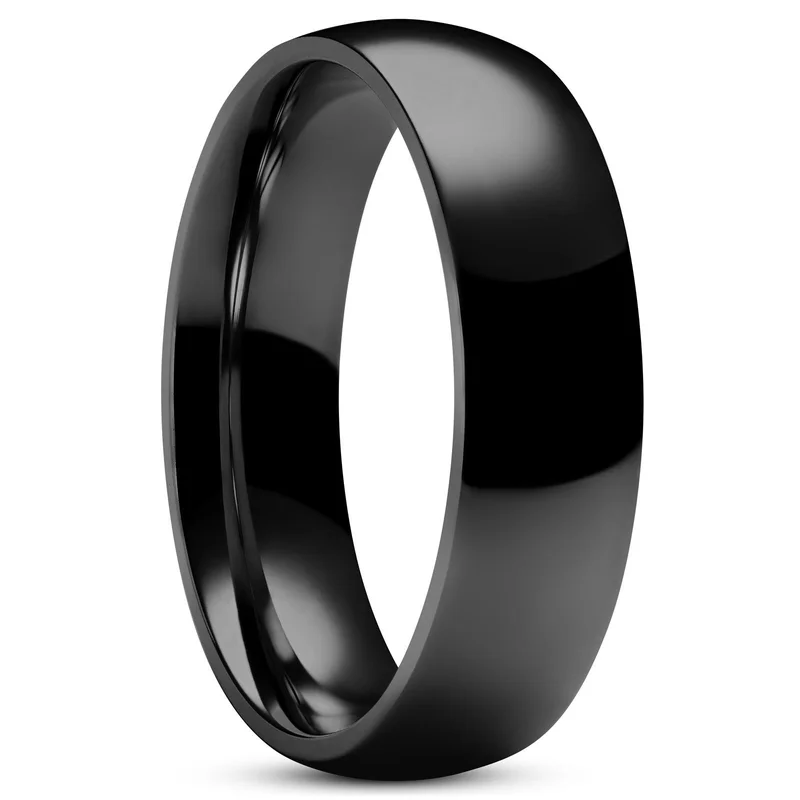 Anillo de titanio negro Aesop Cade para hombres - Anillos de titanio