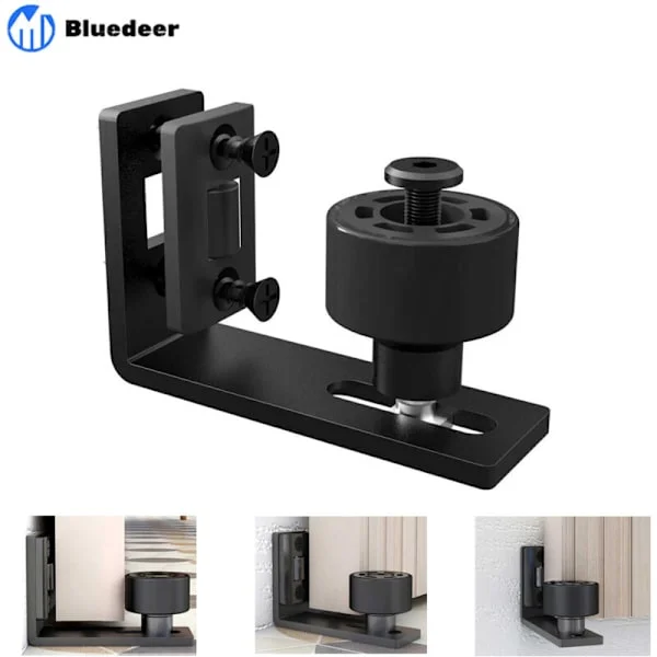 Bluedeer – Adjustable Floor Guide for Wooden Sliding Doors – Alloy Steel – Silent POM Drum – Wall Mounted