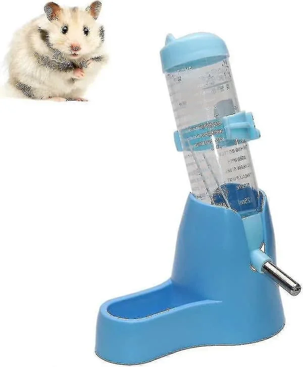 3-i-1 Hengende Vannflaske til Hamster, Automatisk Drikkedispenser med Base for Dverg Hamster Mus Rotte Piggsvin-yky