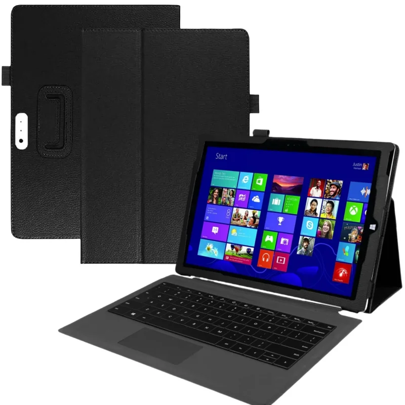 AliExpress - Flip Cover voor Microsoft Surface Pro 7 Plus, Surface Pro 7/6/5/4/3 Case 12,3" Lichee Patroon Pu Lederen Stand Beschermende Shell