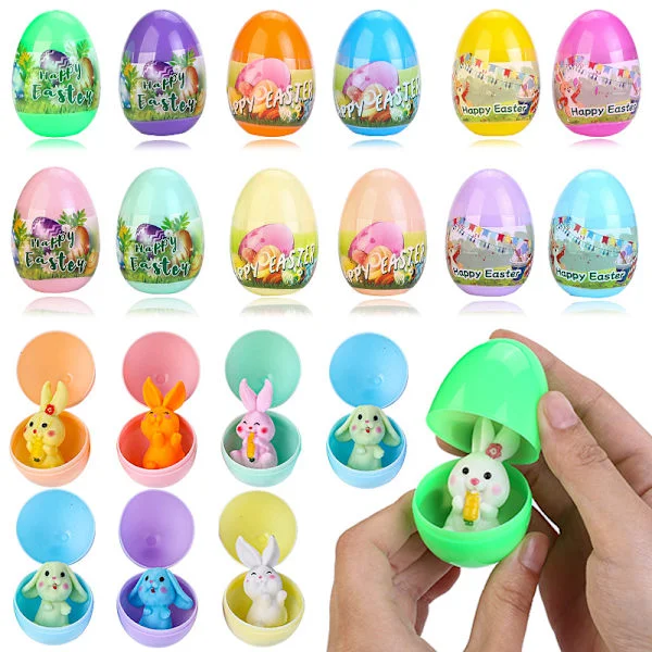 20 forfyldte påskeæg fyldt med squishy legetøj til børn, påskeæg til at fylde til påske, til påsketema, fest, jagt, påskekurve