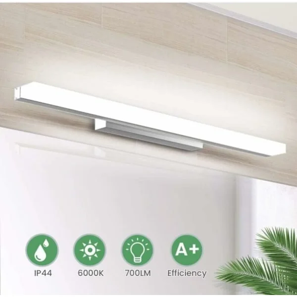 [RM]40cm LED Mirror Lamp, Bathroom Wall Lamp 700Lm 8W 6000K Mirror Lamp for Bathroom LED Mirror Ip44 LED Wall Lamp Modern Bathroom Lamp Neutral White