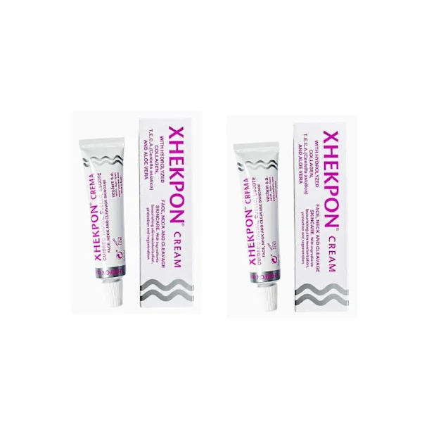 Cream for face, neck and décolletage skincare cream with hydrolyzed collagen and aloe vera/anti-aging cream 40 ml benefits the skin (2 pcs)