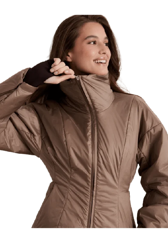 aim'n High Neck Contour Jacket Träningsjackor Dam Beige L