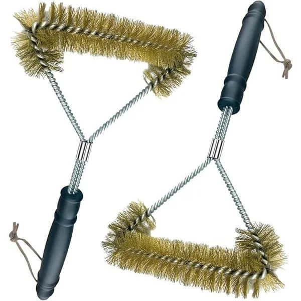2 dele Grillbørste 12 tommer/30,5 cm BBQ Værktøj Tilbehør Grill med Sikkerhedshår ANTI GRILL VÆRKTØJ PLANCHA