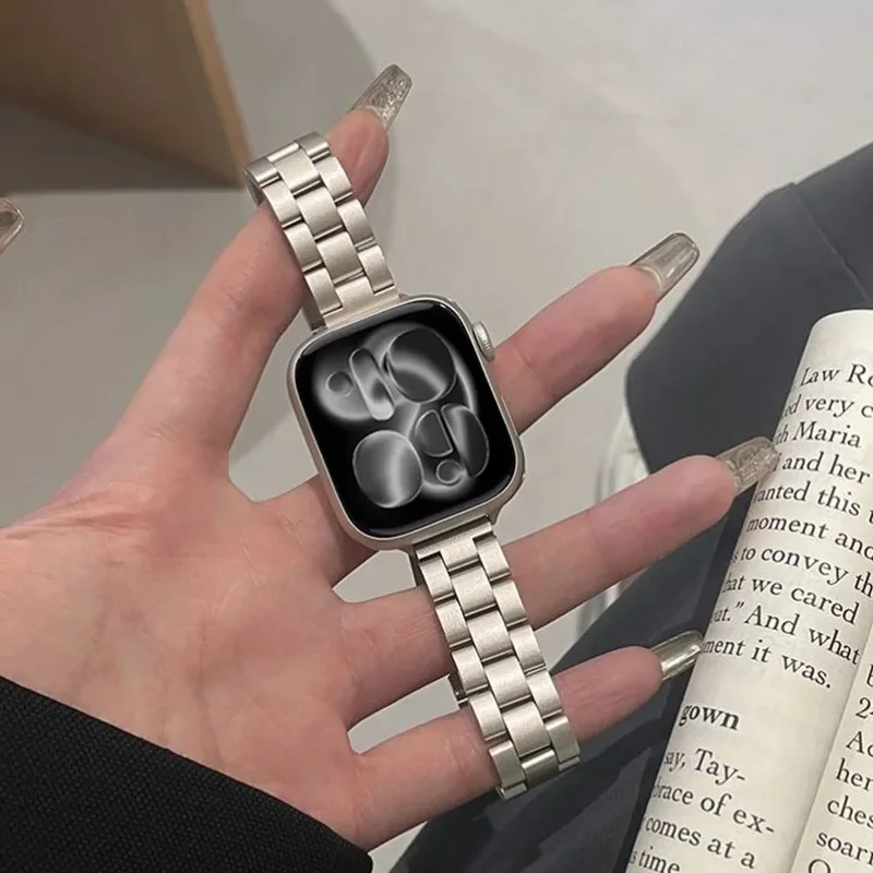 AliExpress - Bracelet pour bracelet de montre Apple 11 10 46mm 42mm Ultra 3-2 49mm 40 44-41mm bracelet en métal et acier inoxydable série iWatch 8 9 7