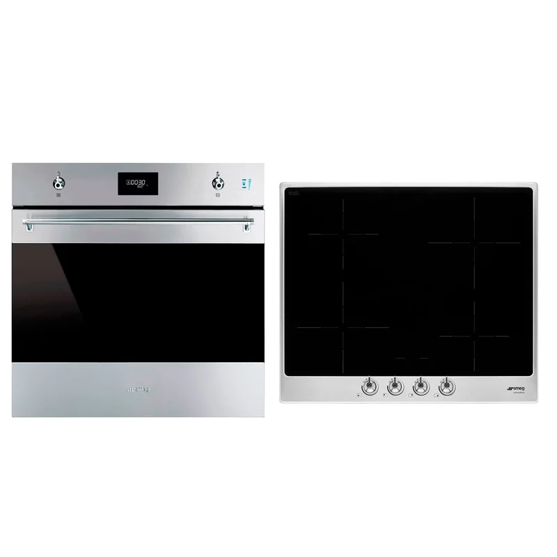Smeg Classic Inbyggnadsugn med induktionshäll 60 cm, rostfritt stål | Vitvaror > Induktionshällar > Induktionshäll | Bagaren och Kocken