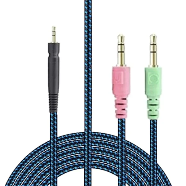 Holdbar erstatnings UNP PC-kabel til Sennheise Game One GSP350 GSP500 GSP600 GSP670 Gaming Headphones Langtidsholdbar