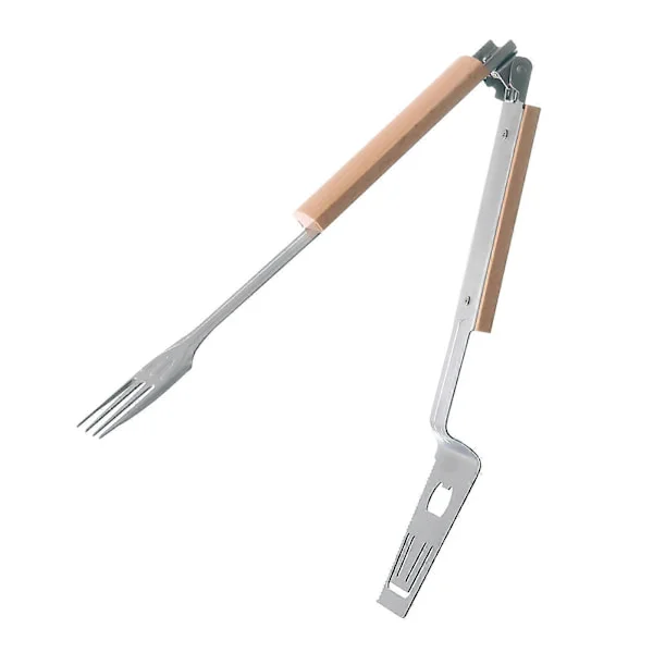 2 i 1 Grill Salat Mat Klype Gjenbrukbar BBQ Mat Grill Tang Bærbar Matlagingsklype for Fest, Camping, Bryllup Trefarge