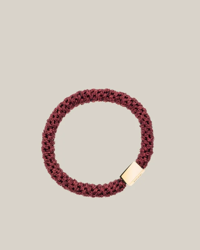 Dark Department Fat Hair Tie W/Gold Röd Accessoarer Tjej - Kids Brand Store