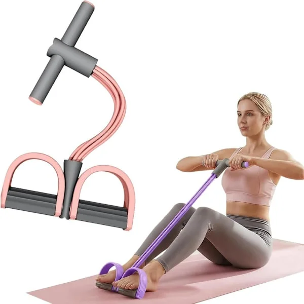 Pedal Resistance Band with Handles, Multifunctional Elastic Yoga Resistance Band, Natural Rubber Foot Pedal Resistance Band, Stretch Training Fitness