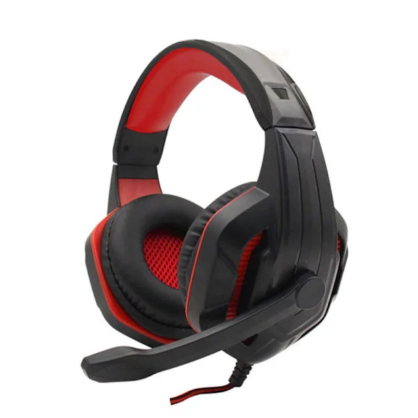 Red Wired Gaming Headphones - Immersive Sound & Comfort