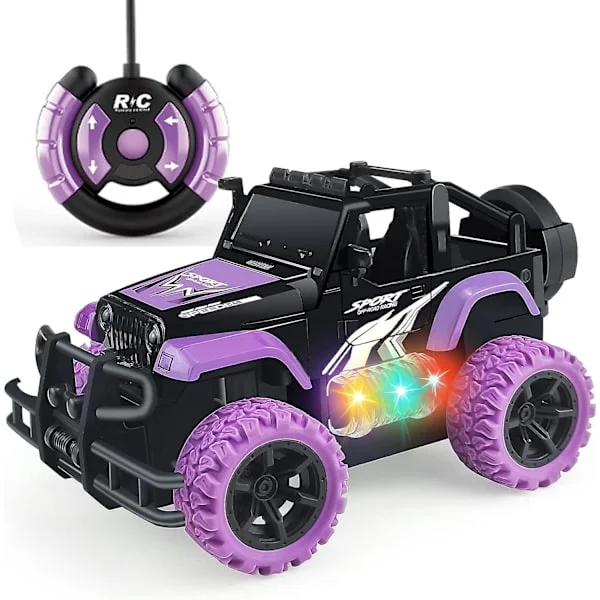 Radiostyrt Bil, Radiostyrt Lastebil Rc Biler For Gutter Jenter 3 4 5 6 År Gaver, 1:20 Skala Offroad Lastebiler - Beste Rc Lekebiler (#lilla) (FMY)