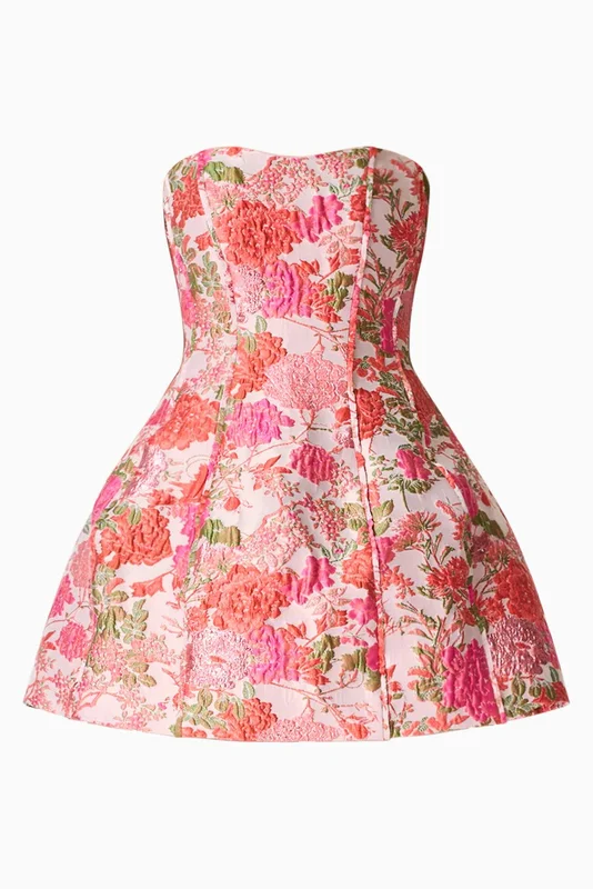 Floralie Strapless Mini Dress XS