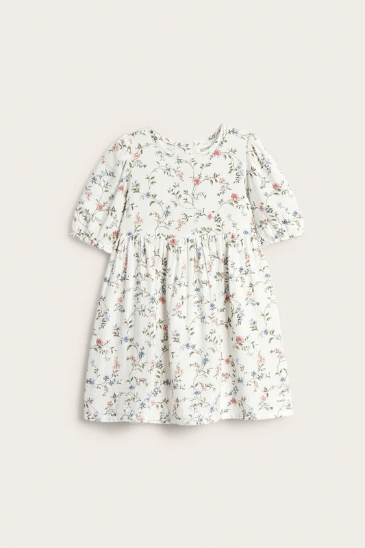 Newbie | Kjole med puffermer Offwhite 110