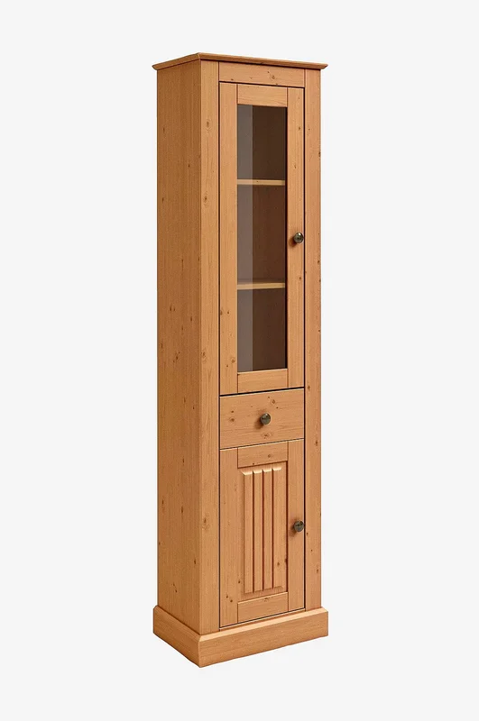 Loft24 - Mille Vitrine med dører og skuff i furu - Brun - Skap - Fra Homeroom