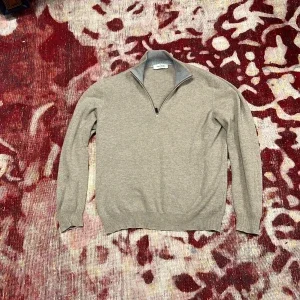 Beige half zip tröja Gran Sasso
