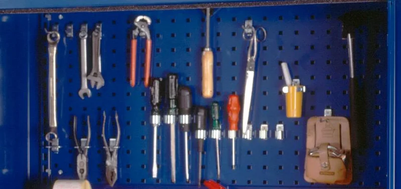 JiWa MP1BL Verktygspanel till skåp MF4, blå, Garageinredning & förvaring