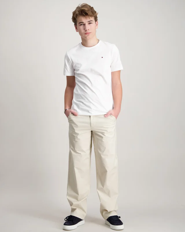 Tommy Hilfiger BAGGY CHINO PANT Beige Bukser Dreng - Kids Brand Store