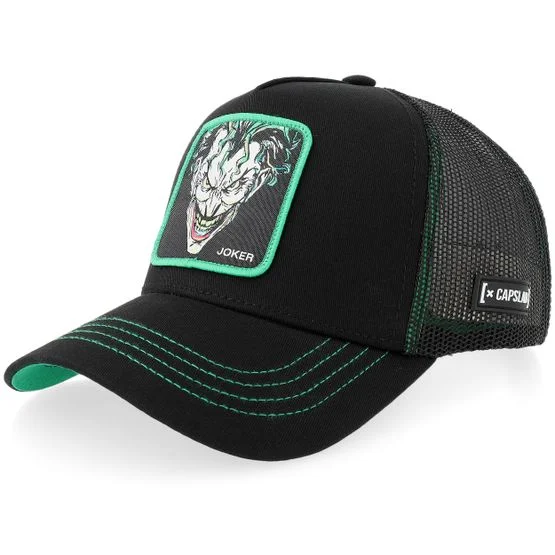 Capslab - Schwarz Trucker Cap - DC Joker Black Trucker @ Hatstore