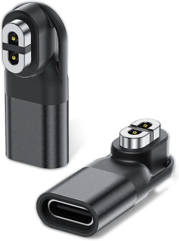 [2-pakning] USB C-adapter ladekonverter for Aftershokz-hodetelefoner, kompatibel med Shokz Aeropex, Openrun, Openrun Pro, Openrun Mini, Openco-X74-