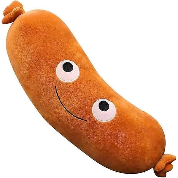 Madpude Pølse Plys Fyldt Pude, Tegneserie Børn Blødt Legetøj Pude 17,8 cm