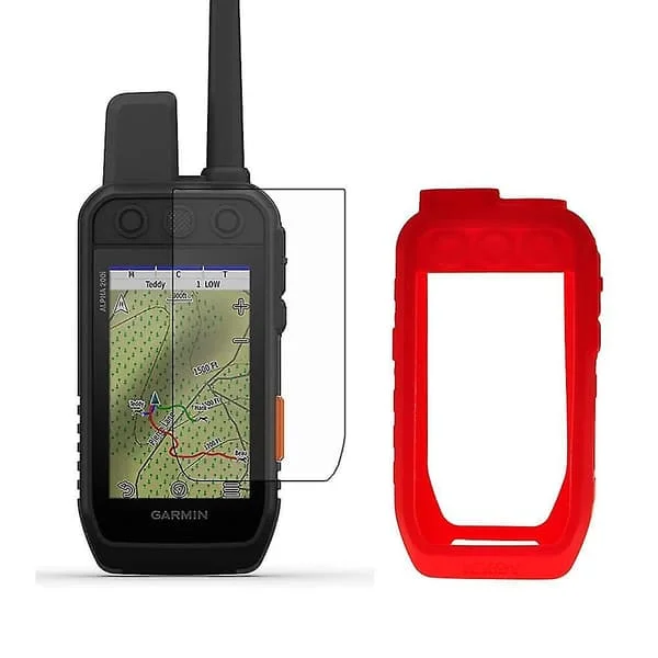 Silikonetui + LCD-beskyttelse Kompatibel med håndholdt GPS Garmin Alpha 200i 300i Alpha200i Alpha300i Tilbehør