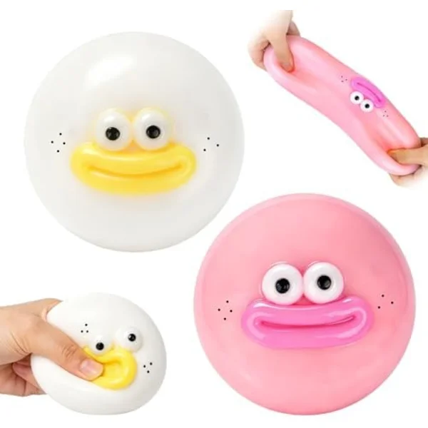 2 stk. Dumplings Fidget Leker, Glitter Mystery Squishy Bao Dumpling Leker, Myke Dumplings Squishies, Sakte Stigende Fidgets, Dumplings Stressballer 
