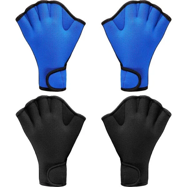2 Par Simningshandskar Vattentäta Simträning Handskar Neopren Handskar Vävda Fitness Handskar M