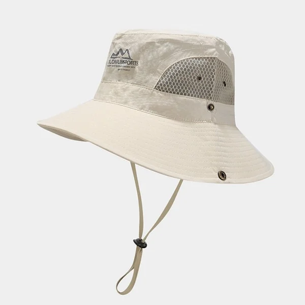 AVEKI UPF 50 Boonie-aurinkolippis – Aurinkosuojalippis, Kalastuslippis, Metsästyslippis, Beige