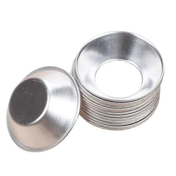 20 stk Anodisert Aluminium Eggeterte Cupcake Kakeform Kakeform Puddingform Bakeverktøy