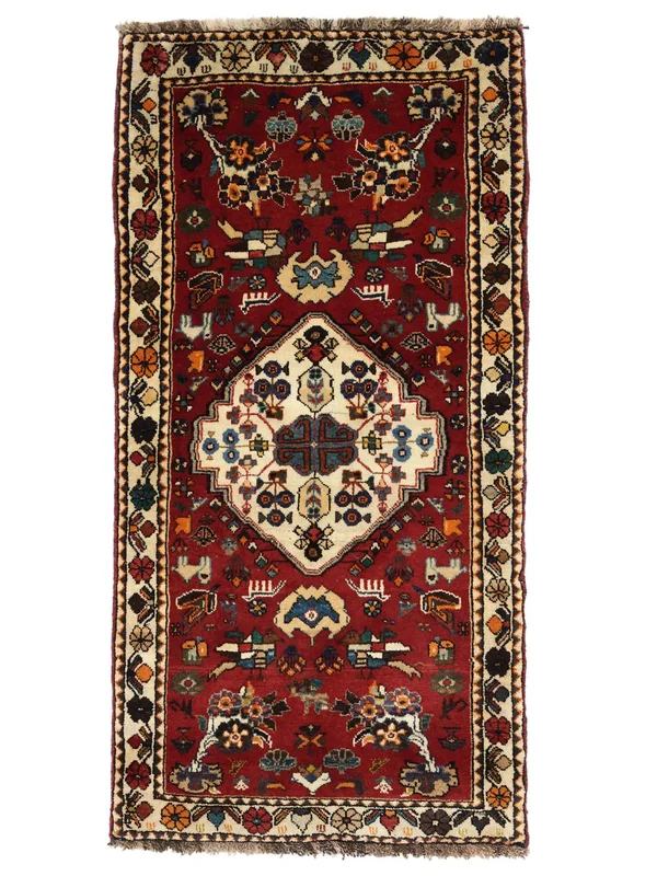 Oriental Shiraz Rug 80X153 Black/Brown (Wool, )