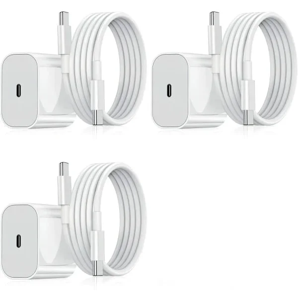 【YD】3-pack Samsung Charger – Fast Charger Adapter + Cable 20W USB-C White (NT) 3-pack Samsung (20w White) Samsung (20w White)