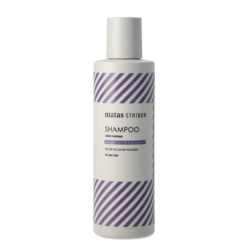 Spar 25% • Køb 2, Matas Striber Shampoo til Fint Hår Uden Parfume 250 ml, Hår, Shampoo, Hårshampoo