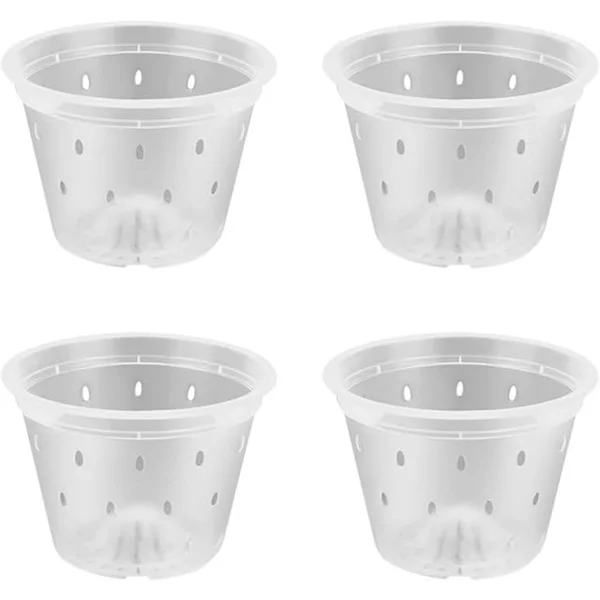 Blomsterpotte - innendørs blomsterpotter - utendørs blomsterpotter - 4 stk - plast for utendørs bruk - 130mm